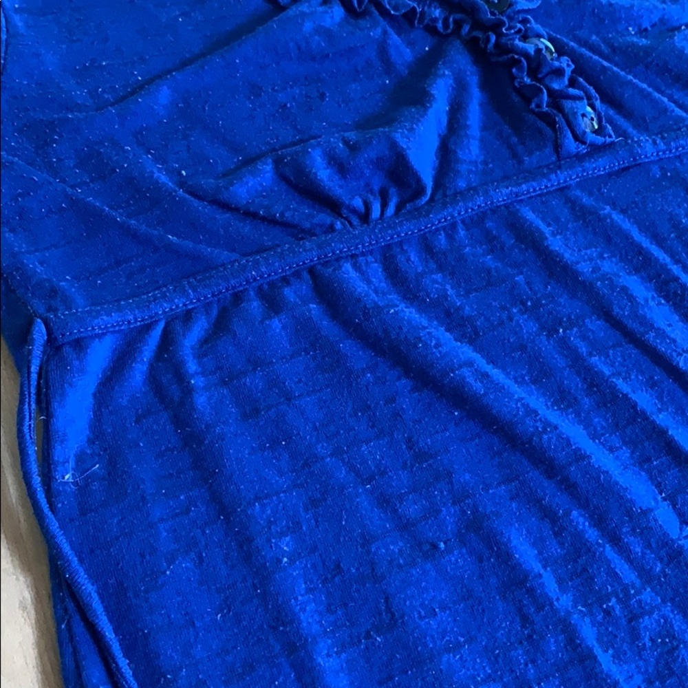 Blue Ruffle Top - Picture 3 of 3